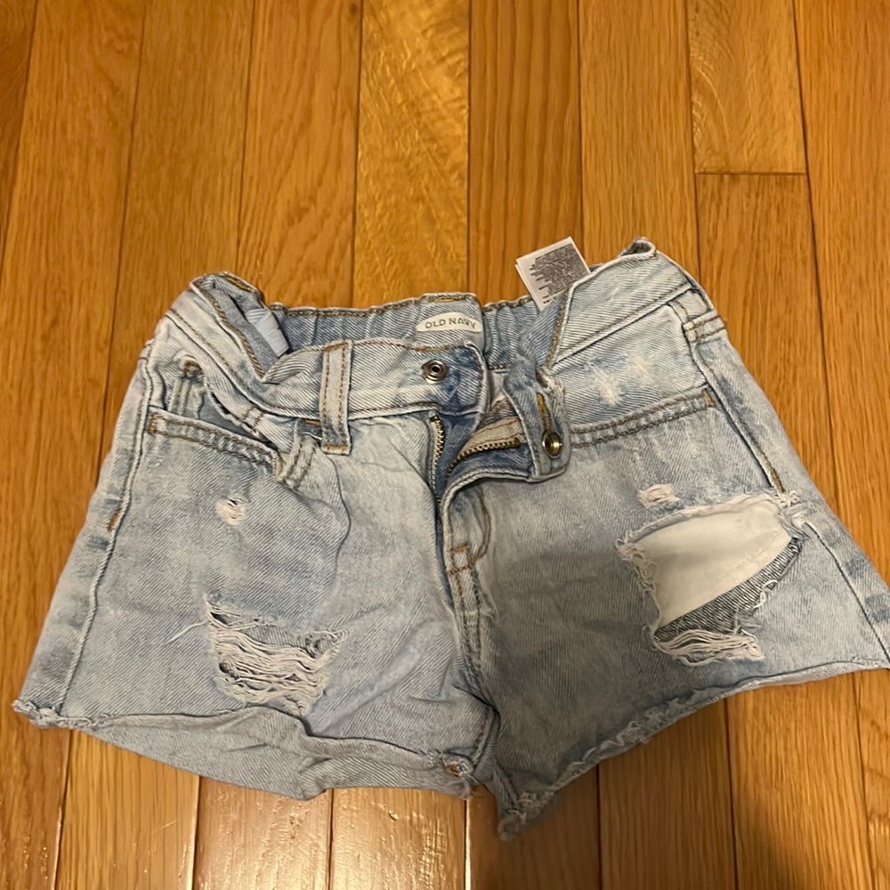 distressed kids old navy light wash denim shorts